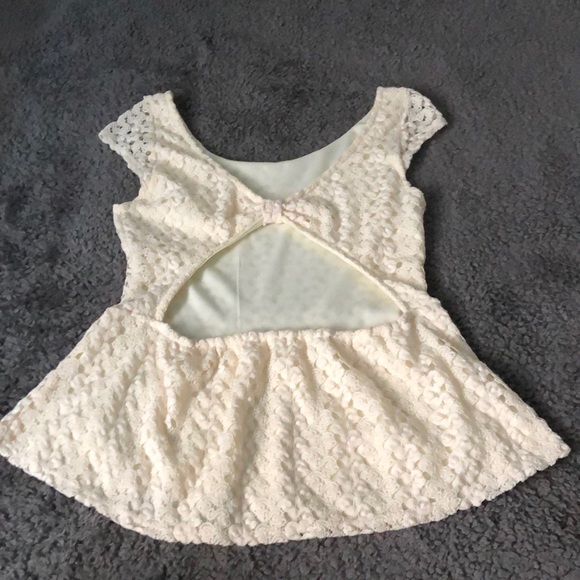 Kirra lace peplum open back top - Picture 2 of 5